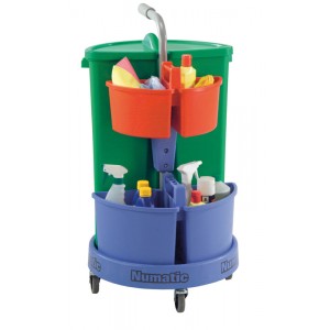 Chariot de ménage carousel NUMATIC NC3 - Seaux 2x2L - 2x5L + Collecteur 70L