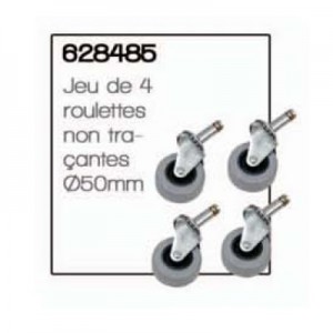 Jeu de 4 roulettes non traçantes Ø50mm - NUMATIC Jeu de 4 roulettes non traçantes Ø50mm - NUMATIC