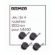 Jeu de 4 roulettes Ø50mm pour MM30 - NUMATIC