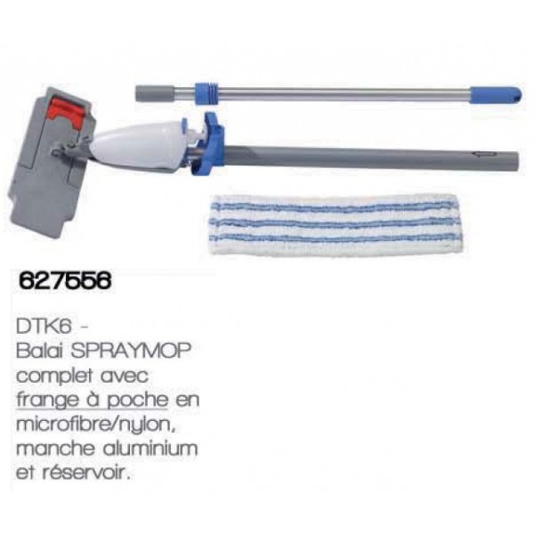 Balai Franges Télescopique - Nettoyage Humide/Sec - 360° - Manche 78-170cm