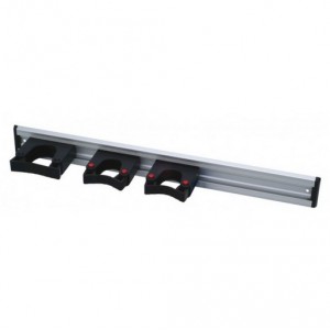 Rail alu TOOLFLEX avec supports pour manches complet 50cm Rail alu TOOLFLEX avec supports pour manches complet 50cm